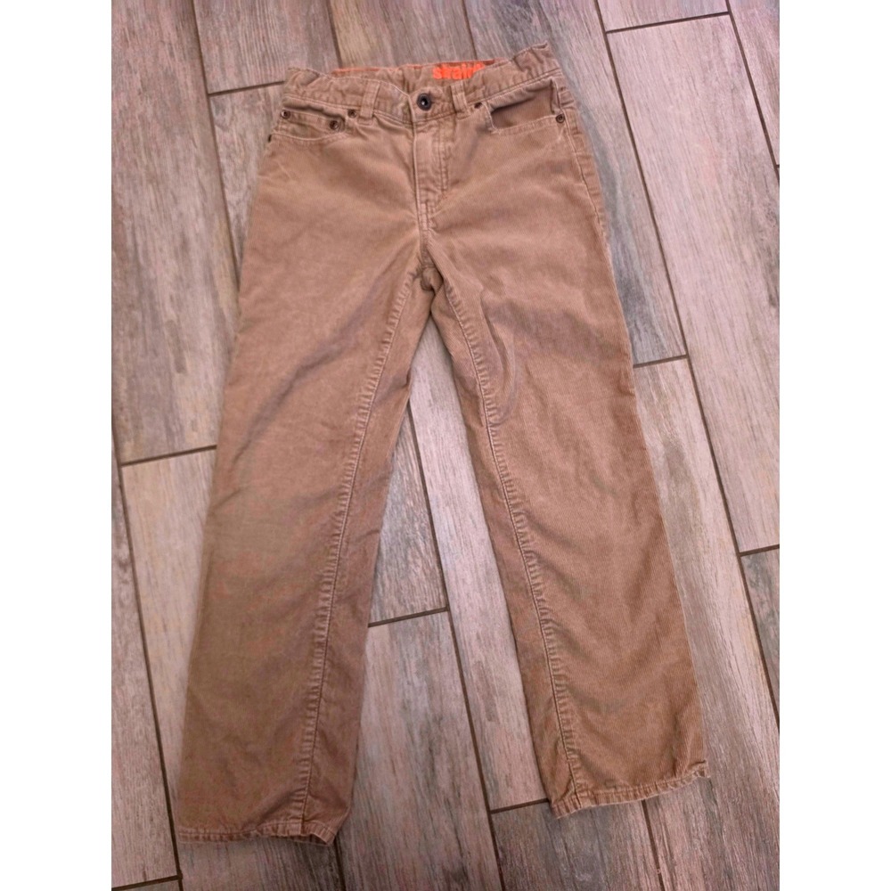 Crewcuts Boys Tan Corduroy Straight Leg Pants Adjustable Waist Khaki Size 8